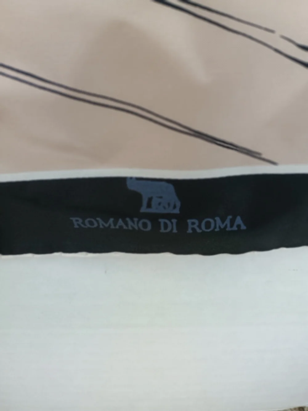 Romano Di Roma Italy Silk Pink & Blue Patterned Women's Scarf 30x30 New